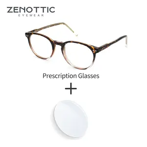 ZENOTTIC Trendy Round Prescription Glasses Progressive Optical Eyewear For Men Women Anti Blue Light Myopia Hyperopia Eyeglasses Bangladesh (New)