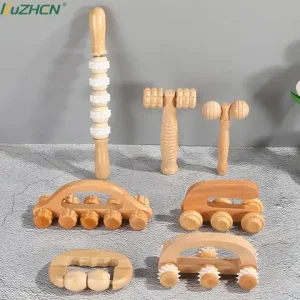 Wooden Massage Roller Portable Massage Tools For Face Neck Muscle Relax Head Foot Massager Stick Body Relaxation Beauty Health Bangladesh (New)