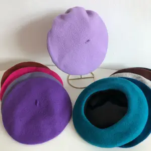 Women's Wool Berets Autumn and Winter Headless Caps Candy Color Berets Elegant Women's Autumn and Winter Caps Wholesale Bangladesh (New)