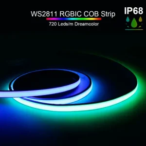 WS2811 RGBIC COB Neon LED Strip 720Leds/m High Density Addressable FCOB LED Light Tape IP68 Waterproof DC24V Bangladesh (New)
