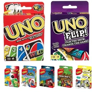 *2025! Mattel UNO FLIP! Games Family Funny Entertainment Board Game Fun Playing Cards Kids Toys Gift Box uno Card Game Kids Toys Bangladesh (New)