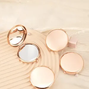 【2025 New】65 mm Round Double Sided Makeup Mirror - Portable Compact Handheld Makeup Mirror for Purse/Travel/Cosmetics Bangladesh (New)