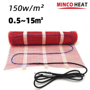 0.5-15㎡ 150w/㎡ 50cm wide Heating Pad Ceramic Tile Cement Electric Infrared Heating Floor double Conductor Twisted Wire Pad Bangladesh (New)