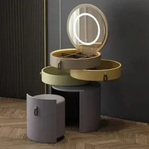 ZMakeup Storage Dressing Table Drawer Modern Stool Luxury Dressing Table Mirror Nordic Tocador Maquillaje Hotel FurnitureS Bangladesh (New)