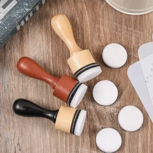 Wood Handle Blank Stamps with Sponge Heads set for Scrapbooking Stamping Painting DIY Smudge Brush Tool Accessories Bangladesh (New)
