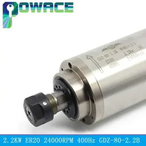 【EU US Stock】2.2KW ER20 110V 220V CNC Water Cooled Spindle Motor 24000RPM For Woodworking Router Engraving Milling Machine Bangladesh (New)