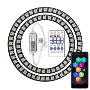 WS2812B 8/16/24/35/45Leds Ring Module Surperlife Controller USB Kit RGB Ring Individul AddressabIe WS2812 IC BuiIt-in Light 5V Bangladesh (New)
