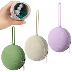 Zipper Silicone Baby Pacifier Case Soother Storage Box for Newborns Portable Nipple Holder Teat Attachment Mini Coin Key Bag Bangladesh (New)