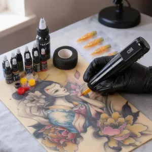 YILONG Professional Wireless Tattoo Machine Tattoo Set For Permanent Makeup Tattoo Machine Kit Suitable for beginners Bangladesh (New)