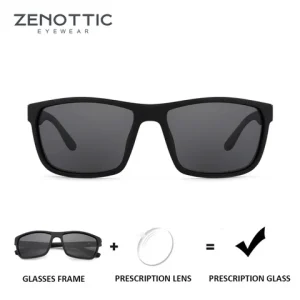 ZENOTTIC（M Size）Sport TR90 Polarized Sunglasses Prescription For Men Square UV400 Protection Optical Sun Glasses Bangladesh (New)