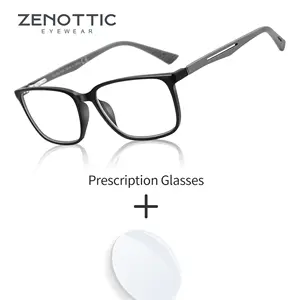 ZENOTTIC Fashion Square Prescription Glasses Anti Blue Light/Photochromic/ Myopia/Hyperopia/Progressive Eyeglasses Unisex Bangladesh (New)