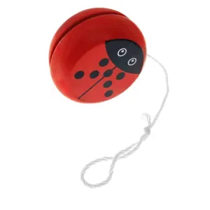 Wooden Ladybird Yo-Yo Ball Smooth Surface Kids Playstring Ball Wrist Strength Entertaining Gift Yoyo for Kids Yo-Yo Toys Bangladesh (New)
