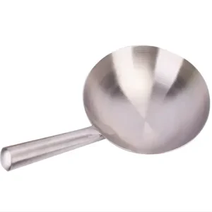 Wooden Handle Pure Iron Pan Stainless Steel No Coating Non-stick Wok Hand Forging Iron Pan Chinese Style Iron Pot Gas Cooker Bangladesh (New)