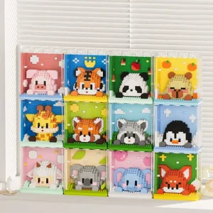 Zoo Series Block Stacking Doll Ornaments Birthday Gifts Micro-particle Assembled Building Blocks Children's Educational Toys Bangladesh (New)