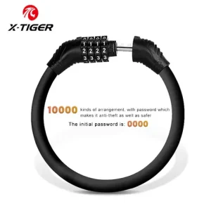 X-TIGER Bicycle Lock Mountain Bike 4 Digit Password Bike Lock Portable Security Motorcycle Electric Scooter Padlock Universal Bangladesh (New)