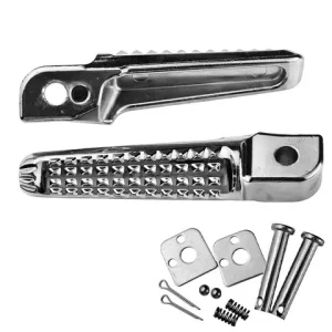 1 Pair Motorcycle Foot Pegs Footrests Black Pedals Aluminum Alloy Pedals Suitable For Most Motorcycles Wear-Resistant Bangladesh (New)