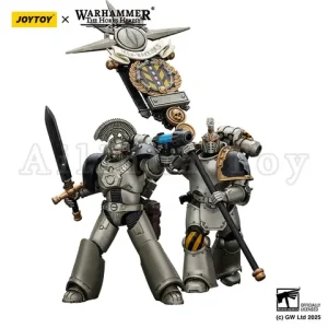 [Pre-Order]JOYTOY 1/18 Action Figure The Horus Iron Warriors MKVI Tactical Sergeant Command Squad Chosen with Legion Standard Bangladesh (New)