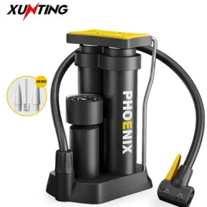 XUNTING Double CylinderMTB High Pressure150 PSI Portable Bike Pump, Manual Air Pump for Tires Lightweight Cycling Accessory Bangladesh (New)
