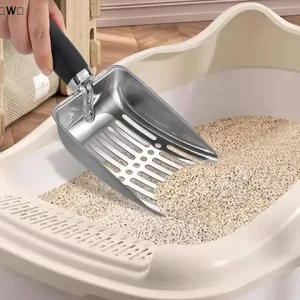 〔W〕Cat Sand Cleaning For Dog Cat Clean Feces Cat Litter Shovel Pet Cleanning Tool Pet Products Metal Long Handle Scoop〔Winter1〕 Bangladesh (New)