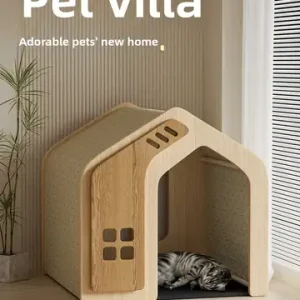 Wooden Pet House for Small Medium Dogs Cats Teddy Poodle Corgi Indoor Outdoor All Season Dog Kennel Cat Cage Pet Shelter Bangladesh (New)
