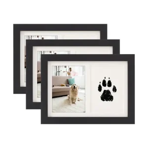 Wooden Pawprint Photo Frame Handmade DIY Safety Printing Pad Dog Paw Print Gift Kit Pet Memorial Gifts for Event Planning Bangladesh (New)