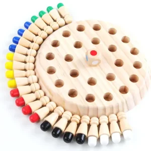 Wooden Memory Match Stick Chess Color Table Game Board Puzzles Montessori Educational Toy Cognitive Ability Learning Toys Bangladesh (New)