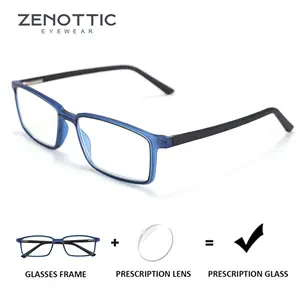 ZENOTTIC Fashion Rectangle Prescription Glasses Men Myopia Eyewear Fashion Women Hyperopia/Progressive Optical Eyeglasses Bangladesh (New)