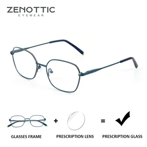 ZENOTTIC (XS Size) Metal Polygon Custom Prescription Glasses For Women Myopia Optical Lenses With Recipe Progressive Eyewear Bangladesh (New)