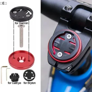 〔E〕Bicycle Computer Holder Bike Stopwatch GPS Mount Stem Top Cap Computer Holder Phone Holder For Garmin Bryton Cateye Parts Bangladesh (New)