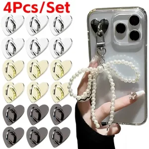 Y2K Ins Mobile Phone Charm Hook Cute Adhesive Metal Mini Phone Grip Creative UniversalDIY Chain Ring Holder for IPhone Samsung Bangladesh (New)