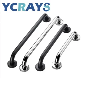 YCRAYS Black Chrome Toilet Handrail For Bathroom Bathtub Armrest Safety Grab Bars Door Handle Towel Rack SUS304 WC Accessories Bangladesh (New)