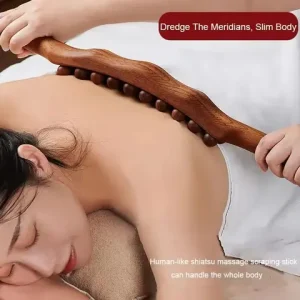 Wooden GuaSha Stick Beech Wood Therapy Back Shoulder Neck Waist Massage Tool Fat Burner Meridian Cellulite Scraper Body Slimming Bangladesh (New)