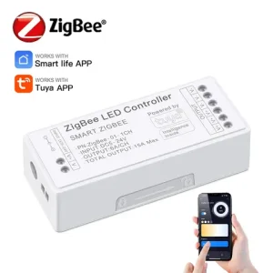 Zigbee Controller DC5V 12V 24V LED Light Dimmer Box work with Tuya Smart Life Single Color LED Strip COB 5050 2835 APP Dimming Bangladesh (New)