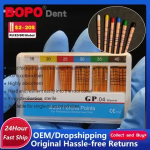 1 Box Dental Absorbent Paper Points Cotton Fiber Tips PP/GP 02 04 06 Taper 15-40# For Dentist Use Dentistry Materials 45-80# f5 Bangladesh (New)
