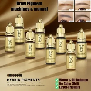 YD 12ML Hybrid Eyebrow Tattoo Ink Semi Permanent Makeup Pigment for Microblading Shading Long Lasting Brow Colors Correction Ink Bangladesh (New)
