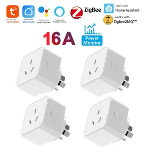Zigbee 3.0 Smart Socket AU Smart Plug Tuya App Control Power Outlet with Energy Monitor Support Alexa Google Home Assistant Z2M Bangladesh (New)