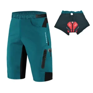 WOSAWE Men's Cycling Shorts Built-in 3D cushion Padding Loose Fit Shockproof MTB Bike Trousers Breathable with Multi Pockets Bangladesh (New)