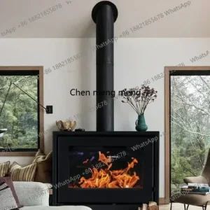 zHAmerican Villa Suburban Rural Heating European Real Fire Fireplaces Home Living Room Indoor Wood Stove Iron Decorative Firepla Bangladesh (New)