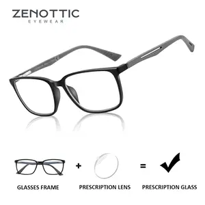 ZENOTTIC Square Prescription Glasses Anti Blue Light Photochromic optical Eyeglasses with Myopia Hyperopia Progressive Lens Bangladesh (New)