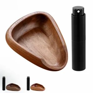 Wooden Coffee Bean Tray with Sleek Black Sprayer, Wood Dish for Coffee Beans, Perfect for Coffee Enthusiasts and Baristas Bangladesh (New)