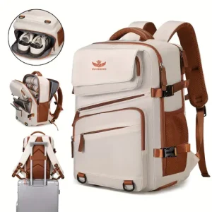 ZUOKEDISI Airlines Approved 15.6-inch Laptop Travel Backpack with Shoe Box and Luggage Strap, Hiking Backpack Bangladesh (New)