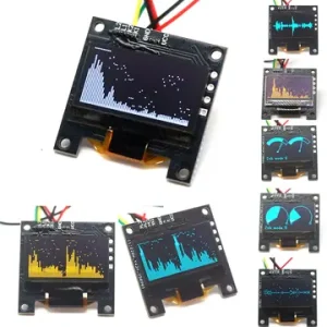 0.96" OLED Music Spectrum Display Analyzer Stereo Audio Atmosphere Light Power Amplifier Level Indicator Rhythm Lamp VU Module Bangladesh (New)