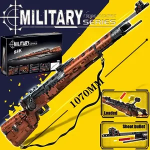 World War II Military Series 1206 Kar98k Rifle Model Assembly Block Set Toy Boy Children's Festival Gift Bangladesh (New)
