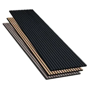 Wood veneer grille sound-absorbing board, polyester fiber flame-retardant wood grain concave-convex wall wall sound insulation Bangladesh (New)