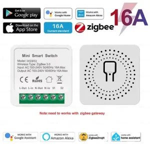 ZigBee 3.0 Smart Light Switch Module DIY Home Automation Breaker Relay With 2-Way Control Compatible with Alexa & Google Bangladesh (New)