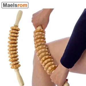 Wood Therapy Roller Massage Tool Handheld Cellulite Trigger Point Stick Lymphatic Drainage Anti Cellulite Muscle Release Roller Bangladesh (New)